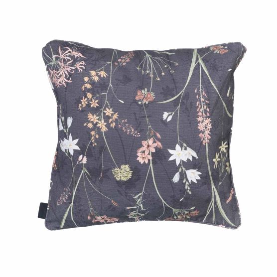 Madison Donna grey canvas eco+ 50x50cmmet paspel Sierkussen