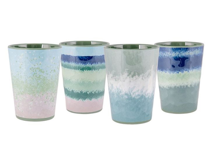 Bo-Camp Halo Blue/Green beker - set van 4
