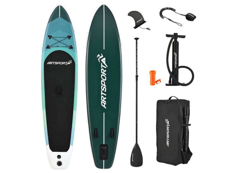 Juskys Blue Wave Opblaasbaar SUP Board met toebehoren