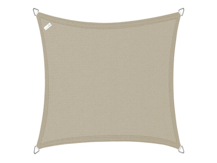 Buitenkado 3.6x3.6 taupe HPDE waterdoorlatend schaduwdoek