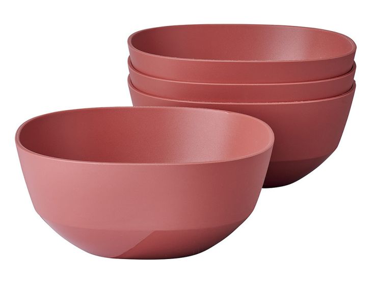 Mepal Silueta 750 ml set van 4 serveerschalen - Red