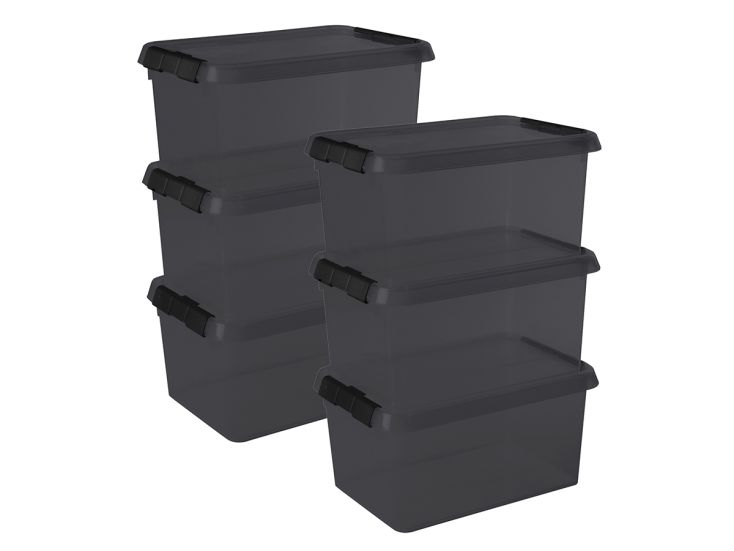 Sunware comfort Line set van 6 6L opbergbox - grijs