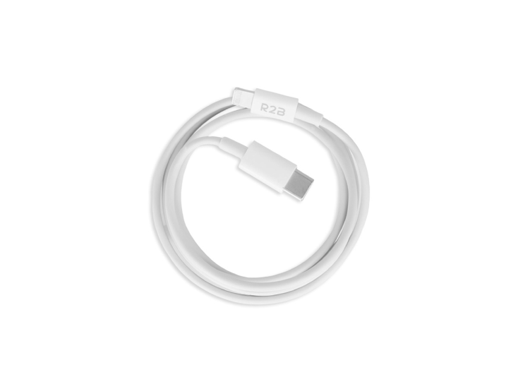 R2B 1 Meter Witte USB-C naar USB-C Kabel