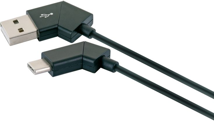 Schwaiger USB Type C draaibare oplaadkabel
