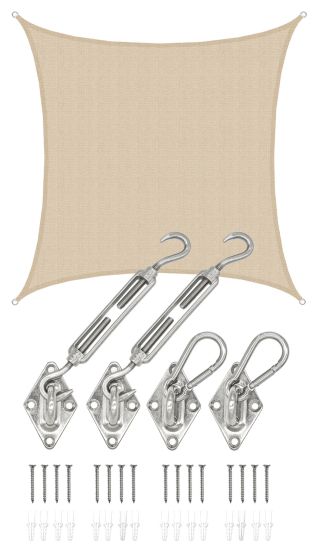 AMANKA 4x4 Beige Luchtdoorlatend UV Schaduwdoek