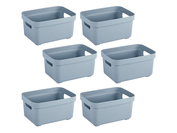 Sunware Sigma Home 2,5 liter set van 6 opbergboxen - Blue
