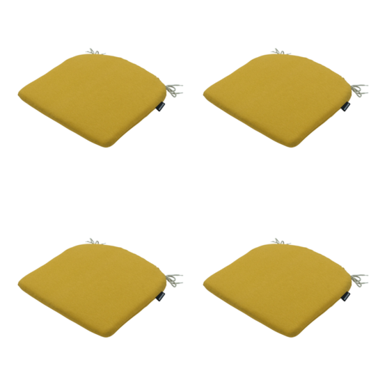 Madison Panama mustard Zitkussen - Set van 4