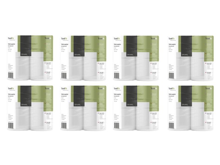 Travellife set van 4 camping toiletpapier - 8 stuks
