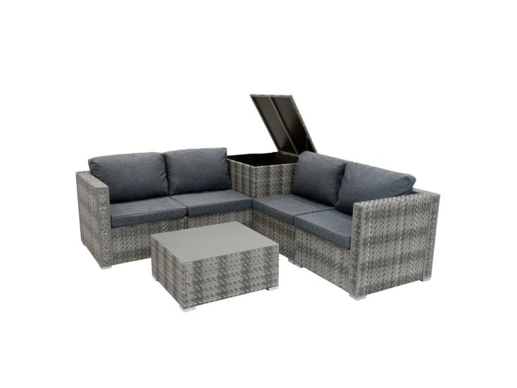 Marielle Rotan Modulaire 6-Delige Meubel Set - Grijs