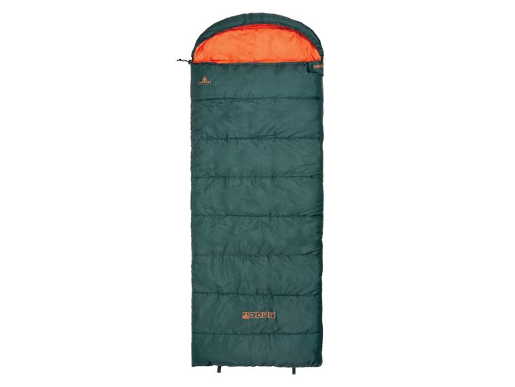 ACAMP Emery 220 x 85 cm slaapzak met capuchon - Dark Green