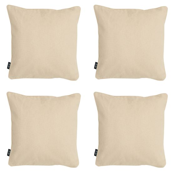 Madison Beige canvas eco+ Sierkussen - Set van 4