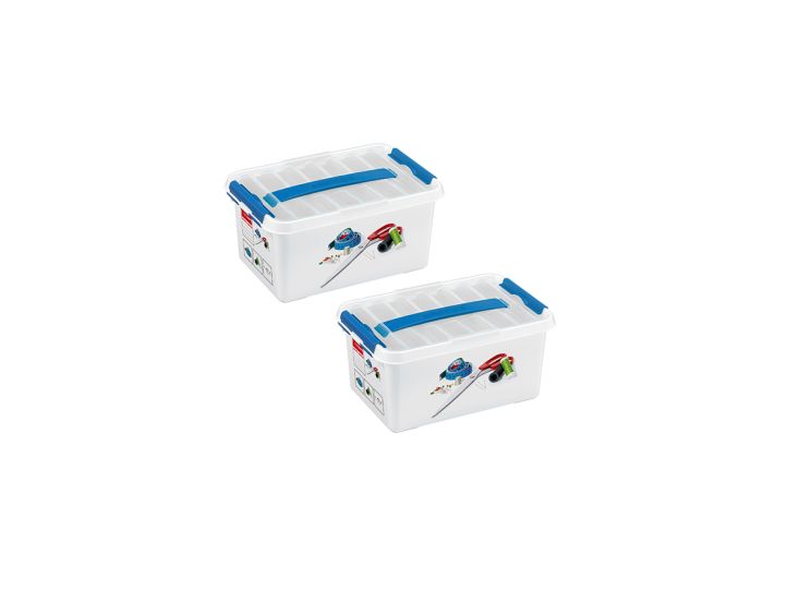 Sunware Q-line 6 liter naaidoos met inzet - Set van 2