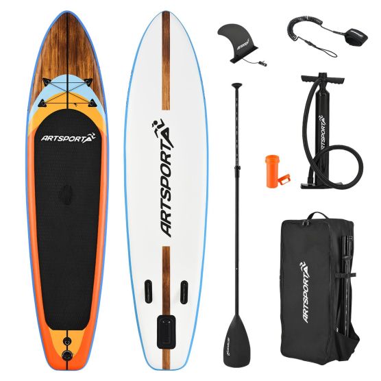 Juskys Beach Rocker opblaasbaar SUP Board met toebehoren