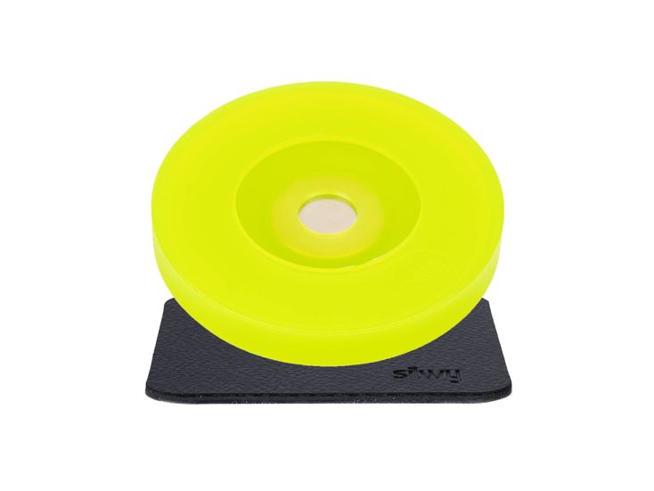 Silwy steelglas magnetische condoom met pad - Yellow
