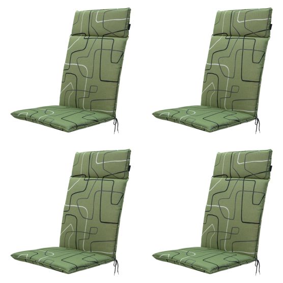 Madison Joah sage Tuinstoelkussen - Set van 4