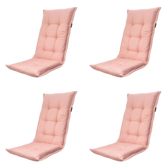 Madison Napels salmone Tuinstoelkussen - Set van 4