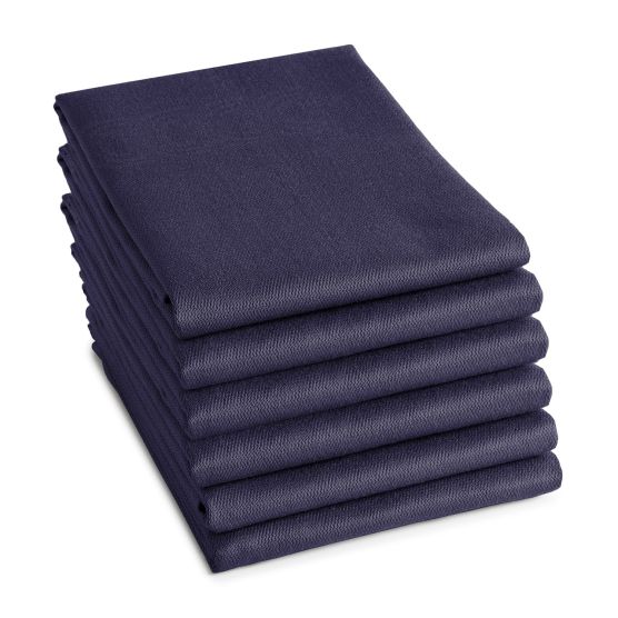 DDDDD Logo 60 x 65 cm set van 6 theedoeken - Dark Blue