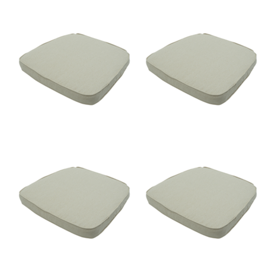 Madison Beige canvas eco+ Zitkussen - Set van 4