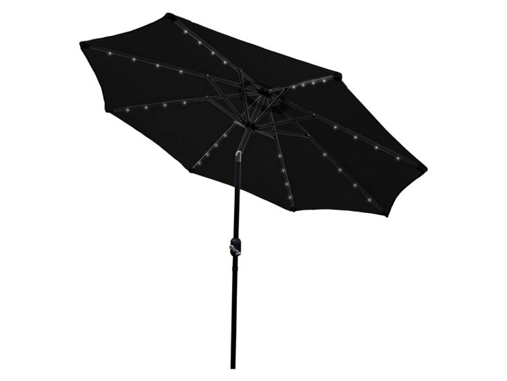 Monstershop 270 cm LED parasol met kantelfunctie - Black