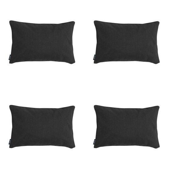 Madison Black canvas eco+ Sierkussen - Set van 4