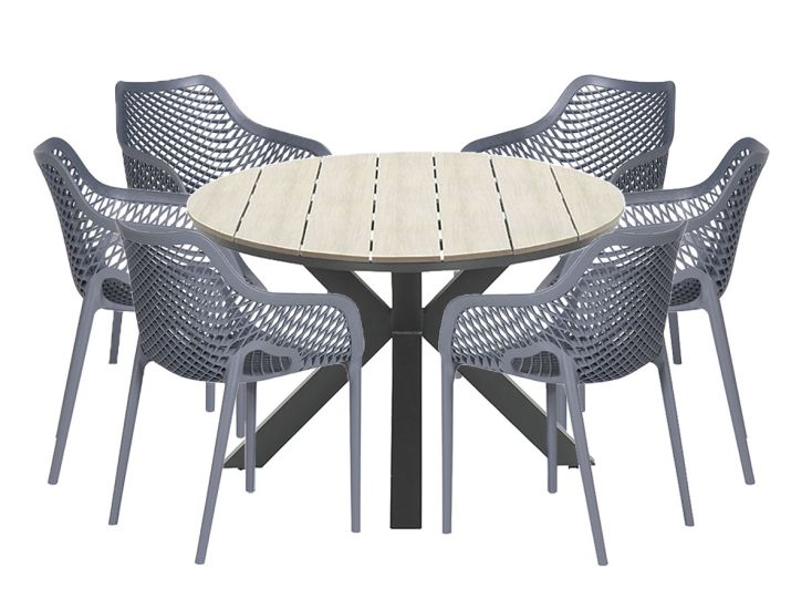 Garden Impressions Air XL Tulli 7-delige tuinset - Dark Grey