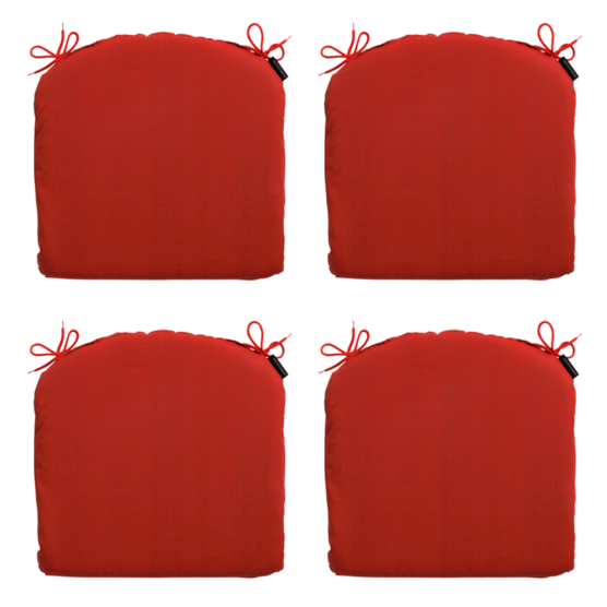 Madison Basic red Zitkussen - Set van 4