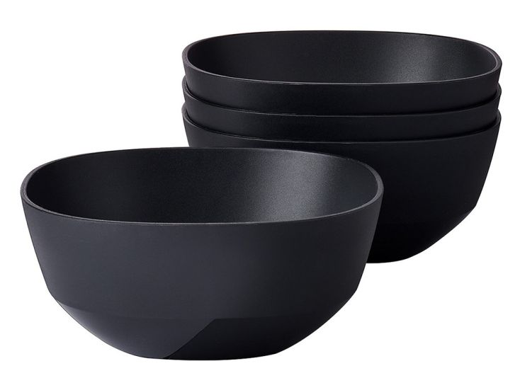 Mepal Silueta 750 ml set van 4 serveerschalen - Black