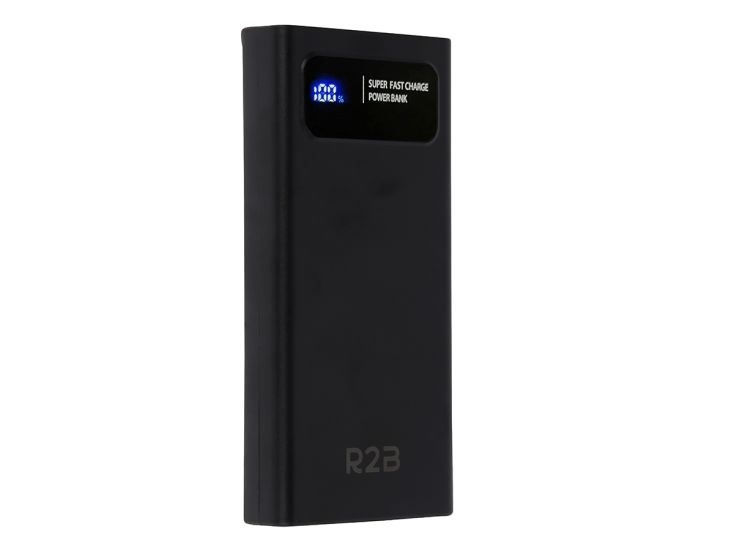 R2B 20.000 mAh Snellader Powerbank met LED Display