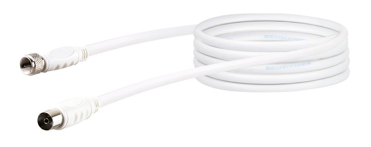 Schwaiger KVCKHQ193 3 meter witte SAT antenne adapterkabel