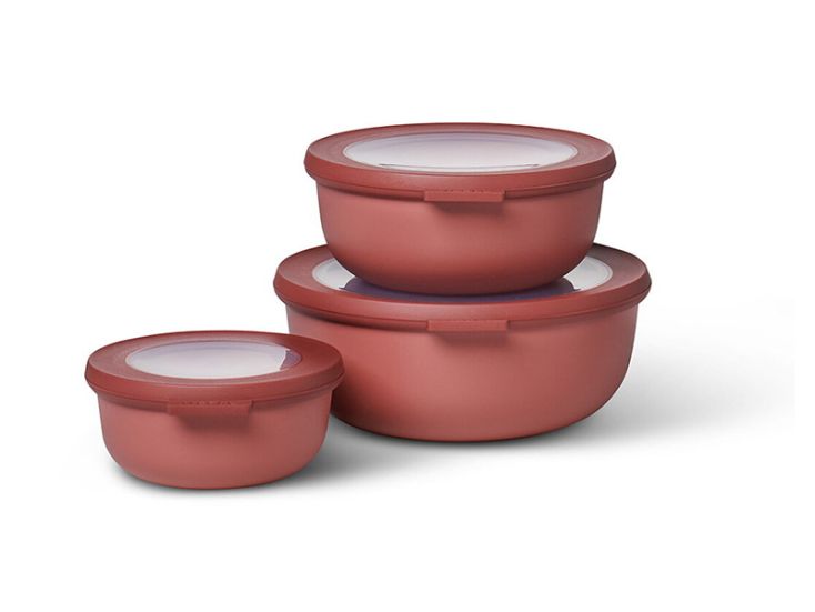 Mepal Cirqula 3-delige set ronde vershouddozen - Red