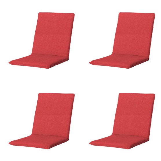 Madison Panama brick red Stapelstoelkussen - Set van 4