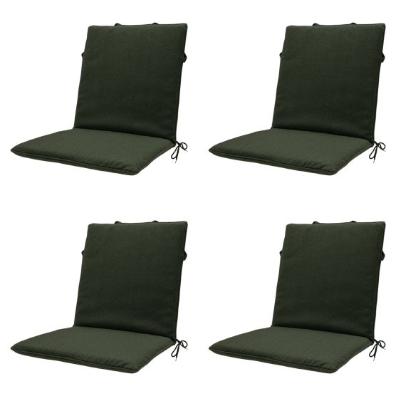 Madison Green canvas eco+ Stapelstoelkussen - Set van 4