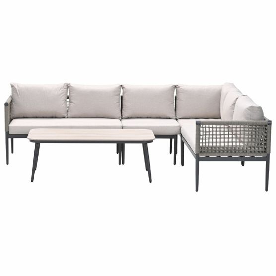 Garden Impressions Burela taupe - rechts - 5-deligeloungeset