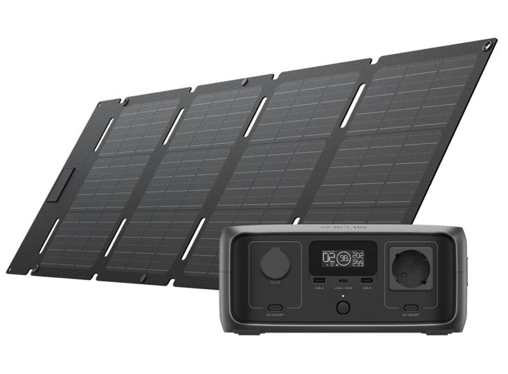 Ecoflow RIVER 3 UPS Powerstation met opvouwbaar 45W zonnepaneel