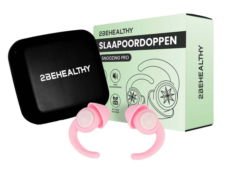 2BEHEALTHY 2-paar slaapoordoppen - Pink