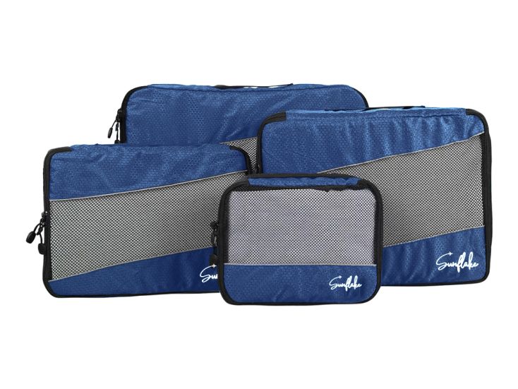 Sunflake set van 4 Packing Cubes - Blue