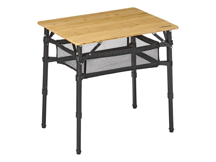 Campout bamboe opvouwbare campingtafel - 65 x 50 cm