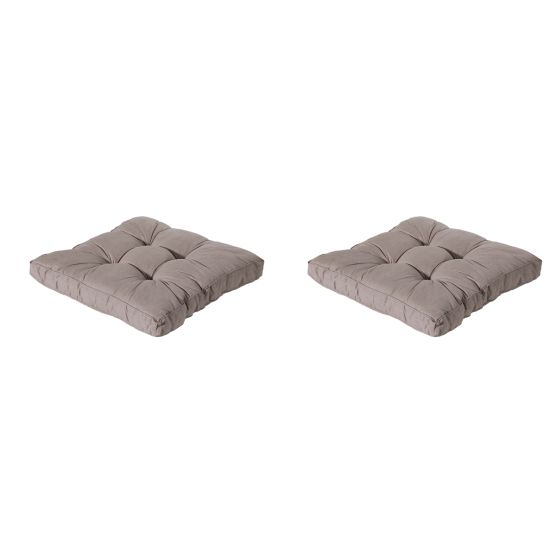 Madison Basic taupe Zitkussen - Set van 2