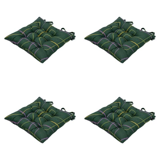 Madison Joah green Zitkussen - Set van 4