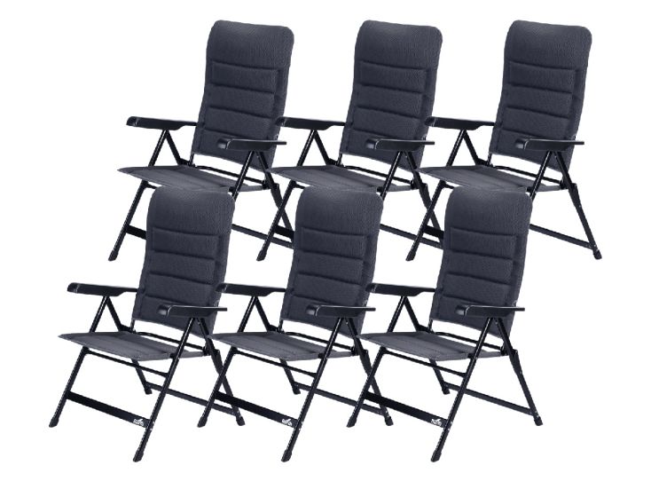 Bardi 7 standen Grey luxe klapstoel - set van 6