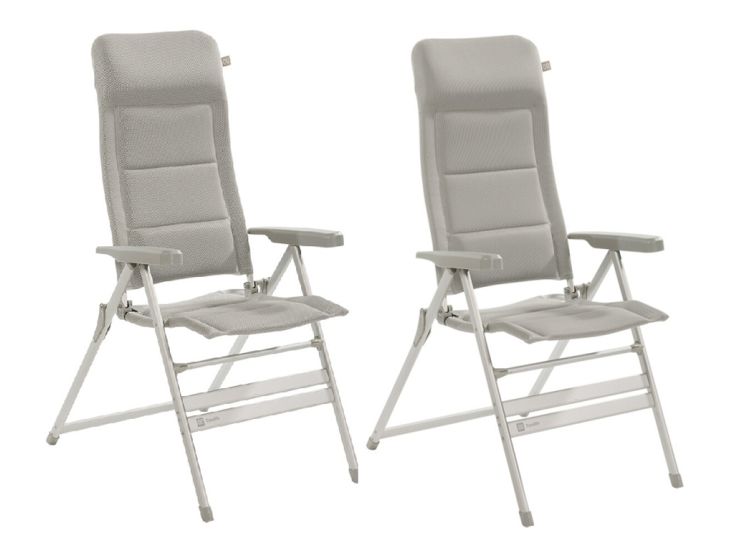 Travellife Barletta comfort XL set van 2 stoelen - Light Grey