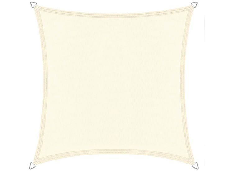 Buitenkado 3.6x3.6 crème wit waterdicht schaduwdoek