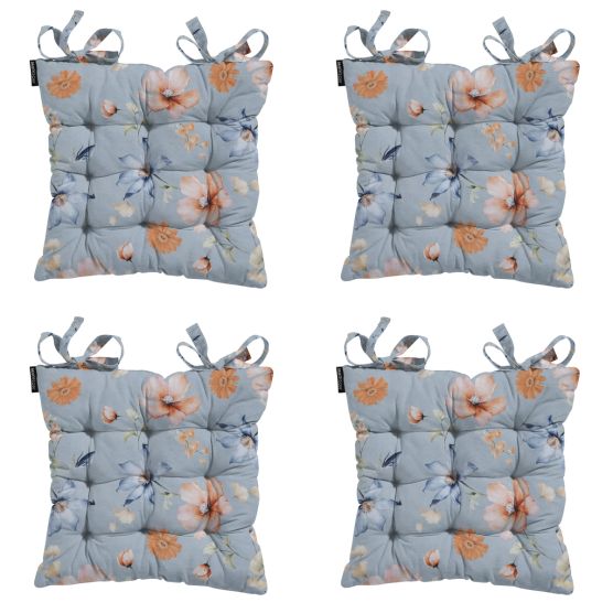 Madison Florina blue Zitkussen - Set van 4
