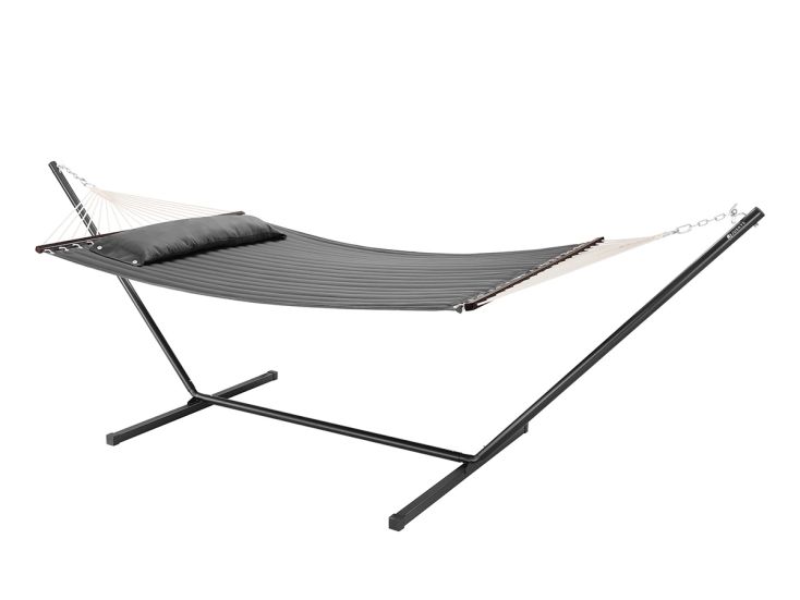 Juskys Cata hangmat met onderstel en kussen - Anthracite