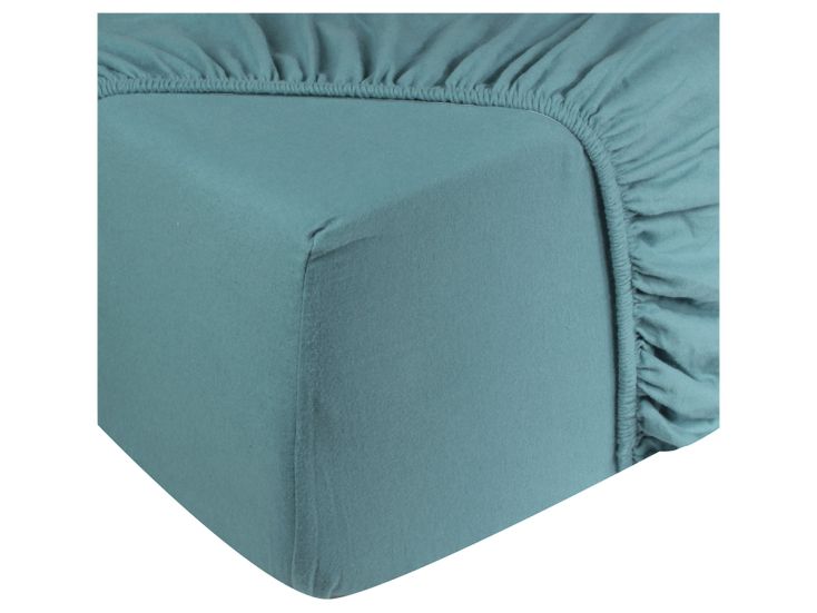DoubleDry Jersey 180 x 200 cm hoeslaken - Petrol
