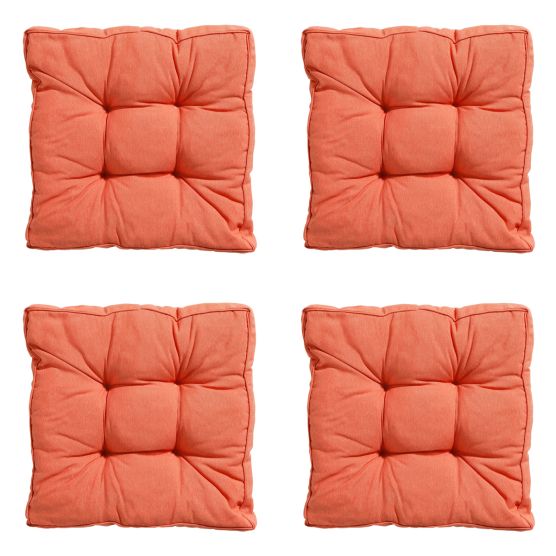 Madison Panama flame orange Zitkussen - Set van 4