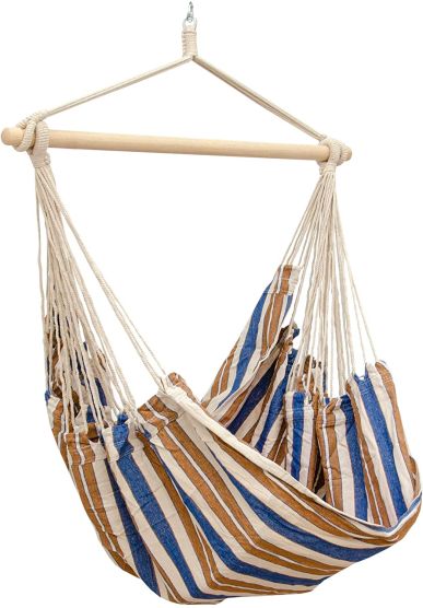 AMANKA 185 x 130 XXL hangstoel - Blue Brown