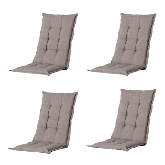 Madison Basic taupe Tuinstoelkussen - Set van 4