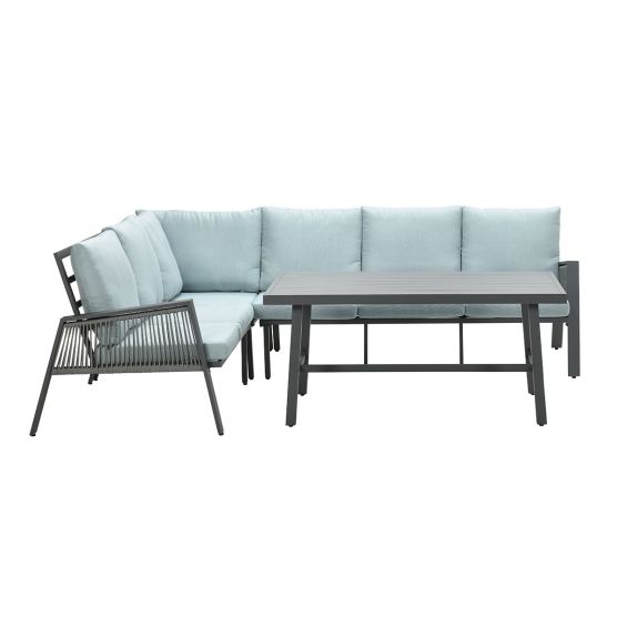 Garden Impressions Brendon 4-delig mint grijs linker diningset