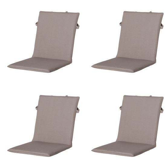 Madison Panama taupe Stapelstoelkussen - Set van 4